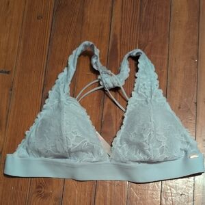 PINK Victoria's Secret Light Blue Lace Bralette
